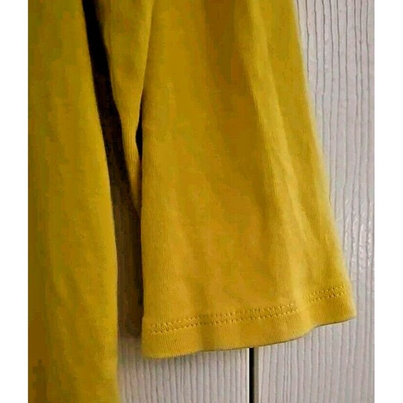 Lauren Ralph RL Ladies Top Bright Yellow Gold Shoulder Buttons Pullover Large - Picture 5 of 9